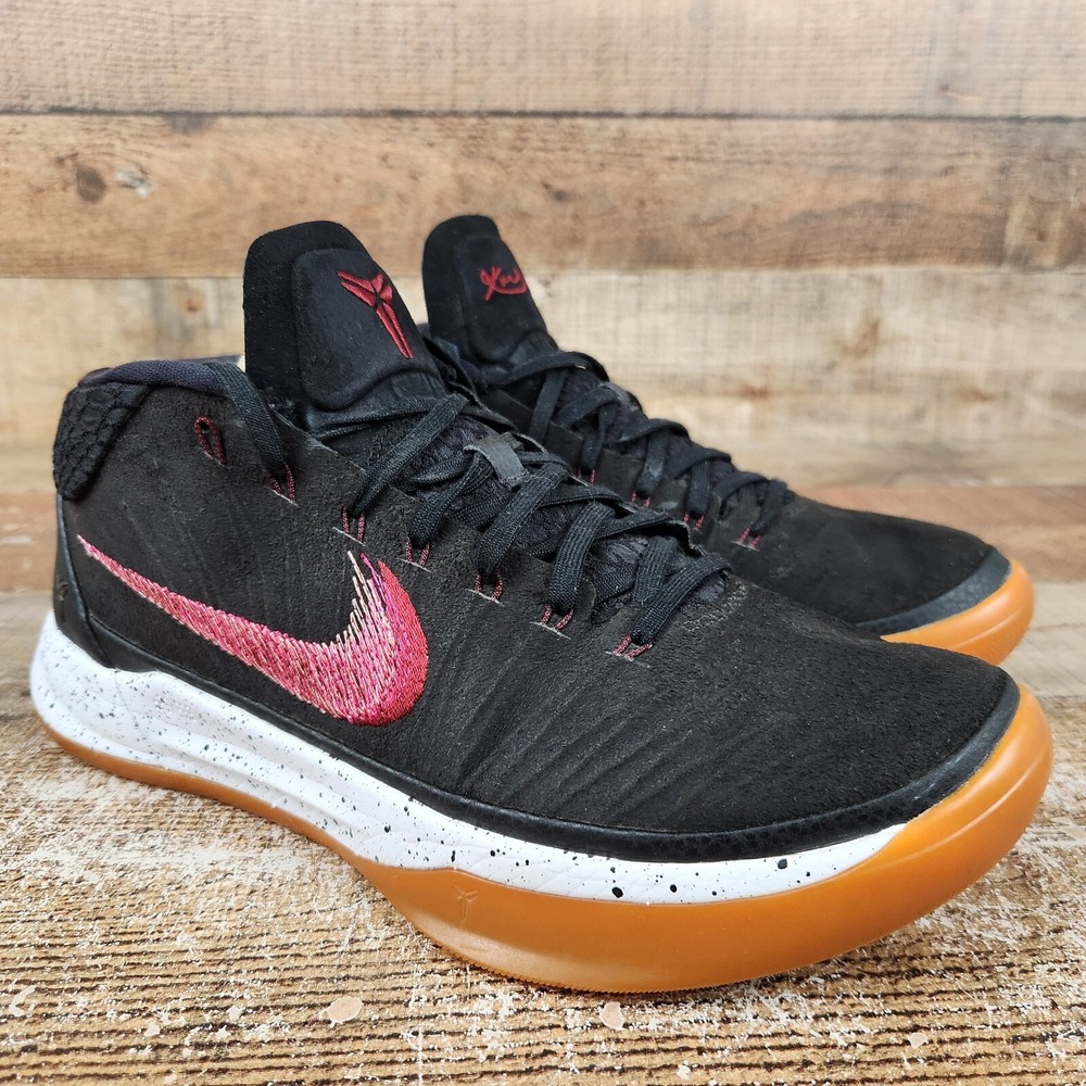 Nike Kobe A.D. Mid Men's Size 8 Black Gum Suede Athletic Basketball Sneaker Shoe